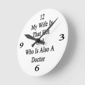 私の妻はまた医者のその熱い女の子です ラウンド壁時計 (傾斜)