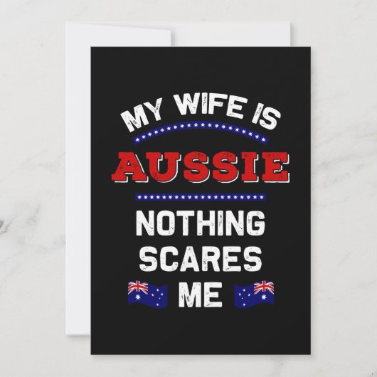 私の妻はオーストラリア君主国で落ち着いている 招待状 (正面)