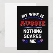 私の妻はオーストラリア君主国で落ち着いている 招待状 (正面/裏面)