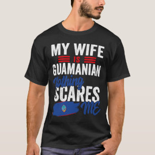 私の妻はグアマニア伝統ルーツ国旗Souv Tシャツ