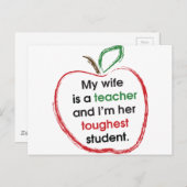 私の妻は先生で、私は彼女の最も厳しい学生である ポストカード (正面/裏面)