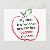 私の妻は先生で、私は彼女の最も厳しい学生である ポストカード (正面)