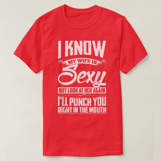 私の妻は恋人だと知っている Tシャツ (デザイン正面)