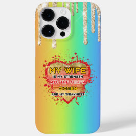 私の妻は私の強さマグネットキーチェーン Case-Mate iPhone 14 PRO MAXケース