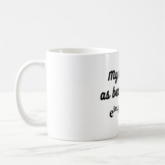 私の妻はEulerのアイデンティティのマグ美しいです コーヒーマグカップ (左)