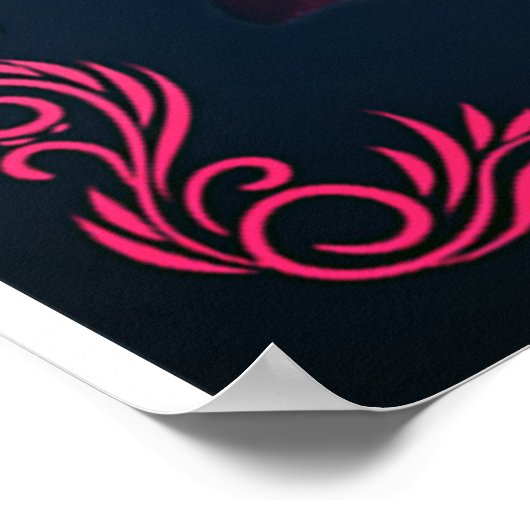 私の妻への手紙ギフト、カップル愛結婚の贈り物 ポスター (角)