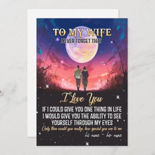 私の妻へ | 妻への手紙 夫からの愛 シーズンカード (正面/裏面)