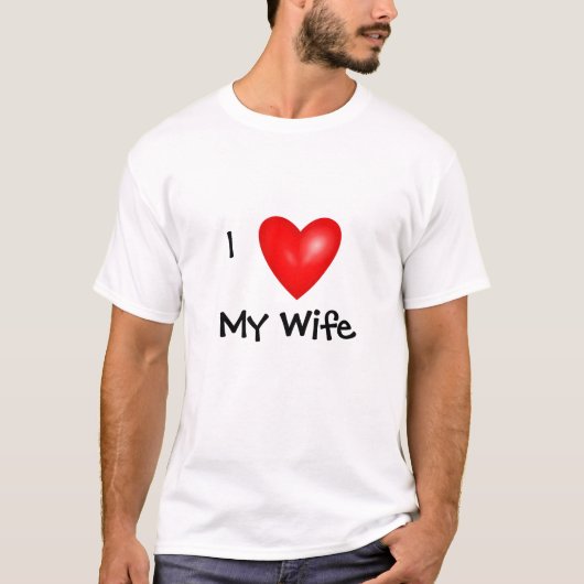 私の妻ハート Tシャツ (正面)