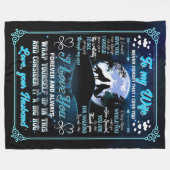 私の妻パーソナライズされたのフリースブランケットに狼 フリースブランケット (正面(横))