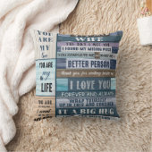 私の妻パーソナライズされたへの手紙、カップルのバレンタイン クッション (ブランケット)