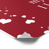 私の妻パーソナライズされたへの手紙、カップルのバレンタイン ポスター (角)