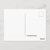 私の妻ピンクのローズかわいらしフローラにハッピーバースデー ポストカード (裏面)