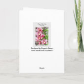 私の妻ピンクの蘭に母の日を幸せに カード (裏面)