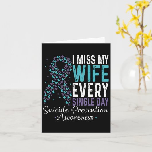 私の妻恋しく思は毎日独身の自殺予防をする カード (黄色い花)