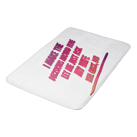 私の妻頼に聞かせ – 夫のユーモアおもしろいおもしろい バスマット (アングル)