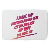 私の妻頼に聞かせ – 夫のユーモアおもしろいおもしろい バスマット (正面)