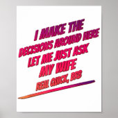 私の妻頼に聞かせ – 夫のユーモアおもしろいおもしろい ポスター (正面)