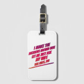 私の妻頼に聞かせ – 夫のユーモアおもしろいおもしろい ラゲッジタグ (正面縦)