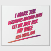 私の妻頼に聞かせ – 夫のユーモアおもしろいおもしろい ラッピングペーパー (フラット)