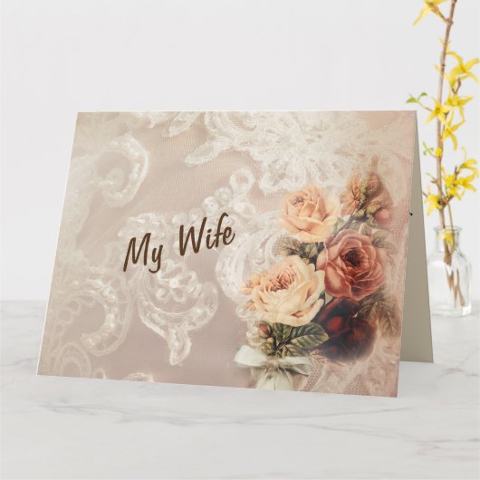 私の妻 カード (黄色い花)