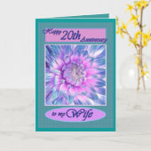 私の妻-幸せな第20記念日に カード (黄色い花)