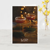 **私の妻**美しいカード12月誕生日 カード (黄色い花)