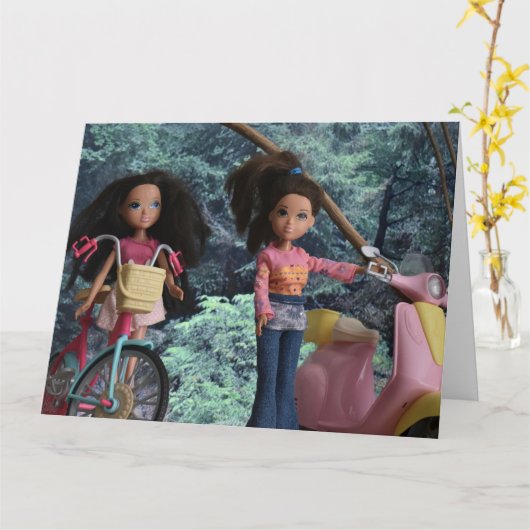 私の姉と森の中 カード (黄色い花)