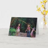 私の姉と森の中 カード (黄色い花)