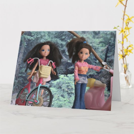 私の姉と森の中 カード (黄色い花)