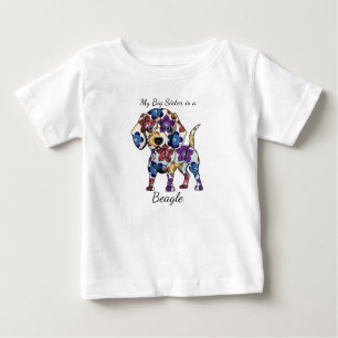 私の姉はビーグルのボディスーツ ベビーTシャツ