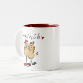 私の姉妹についての兄弟ナット ツートーンマグカップ (正面左)