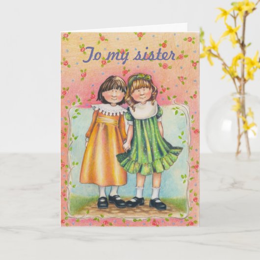 私の姉妹に カード (黄色い花)