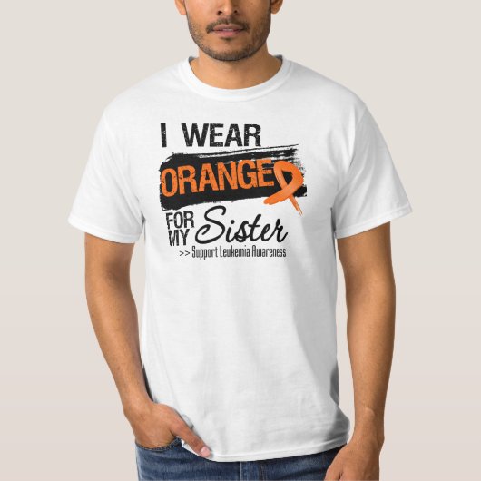 私の姉妹のための白血病のリボン Tシャツ (正面)