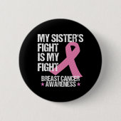 私の姉妹の戦いは私の戦い乳がんが待ち受けている 缶バッジ (正面)