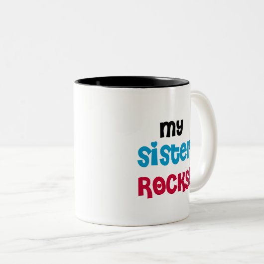 私の姉妹はTシャツおよびギフトを揺すります ツートーンマグカップ (正面右)
