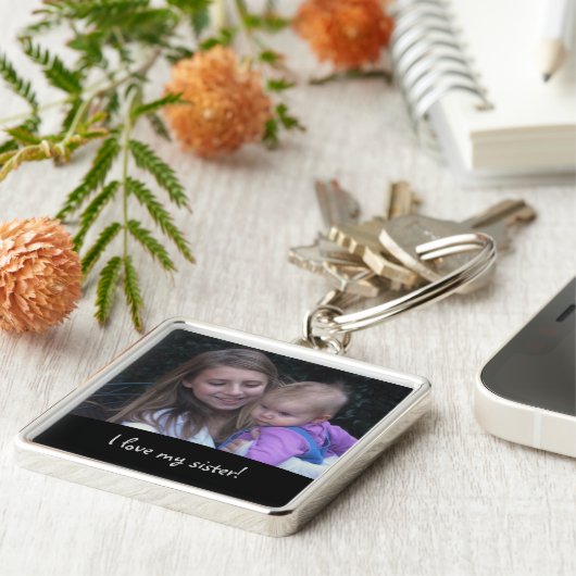 私の姉妹を愛して下さい: Keychainを描いて下さい キーホルダー (側面)