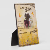 私の姉妹ギフトには、蝶の愛好家、フローラ兄弟姉妹 フォトプラーク (側面)