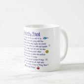 私の姉妹グラフィックが付いている私の友人の詩 コーヒーマグカップ (正面右)