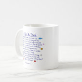 私の姉妹グラフィックが付いている私の友人の詩 コーヒーマグカップ (正面左)