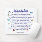 私の姉妹グラフィックが付いている私の友人の詩 マウスパッド (マウス)