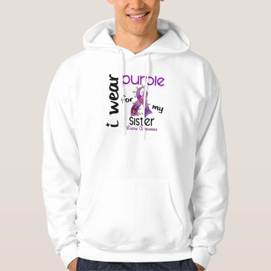 私の姉妹43のためのループスIの衣服の紫色 パーカ (正面)