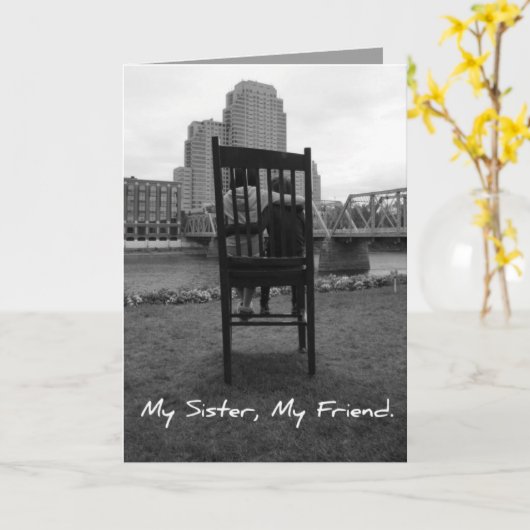 私の姉妹、私の友人 カード (黄色い花)