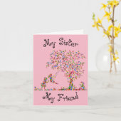 私の姉妹、私の友人 カード (黄色い花)