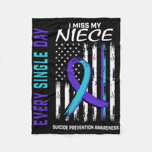 私の姉恋しく思妹ハートリボン自殺認識度Br フリースブランケット (正面)