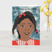 私の姪が誕生日カードに載っている カード (黄色い花)