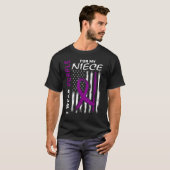 私の姪てんかん認識度用の衣服パープル Tシャツ (正面フル)