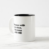 私の姪と台なしにしないで下さい ツートーンマグカップ (正面左)