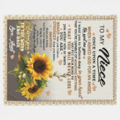 私の姪にとって月と背中のあなたが好き フリースブランケット (正面(横))