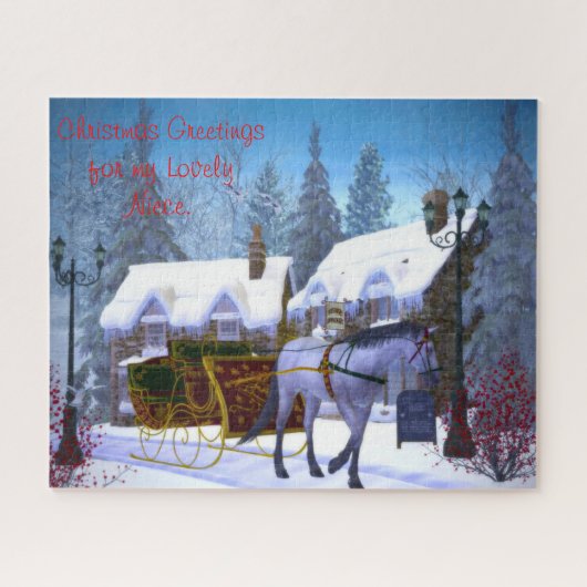 私の姪のための幸せなクリスマスプレゼント。 ジグソーパズル (横)