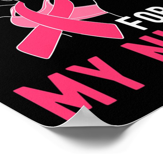 私の姪のための衣服ピンク – 乳癌Wをサポート ポスター (角)